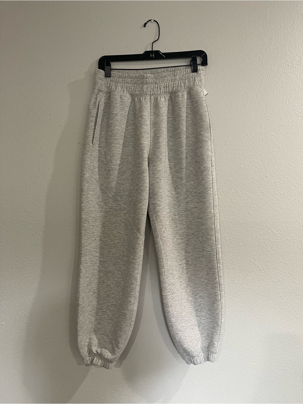 YPB high waisted neoknit jogger in light heather gray